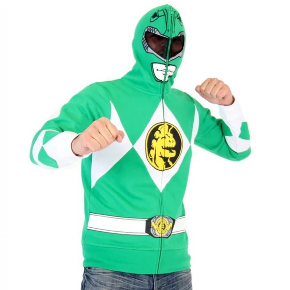 Mighty Morphing Power Rangers We Love fine Green Ranger Hoodie